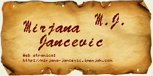 Mirjana Jančević vizit kartica